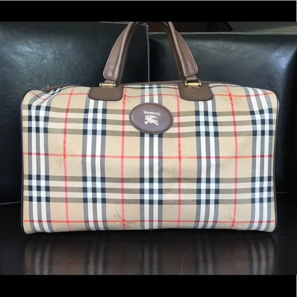 vintage burberry duffle bag